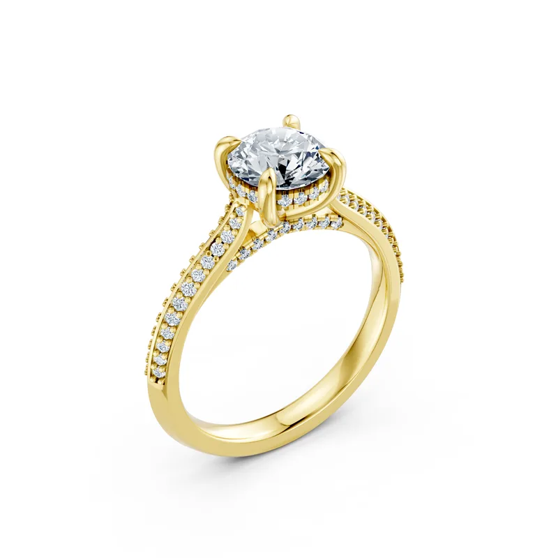 18K Gold Diamond Engagement Ring (LX41) – Rings by Ivanka & Co