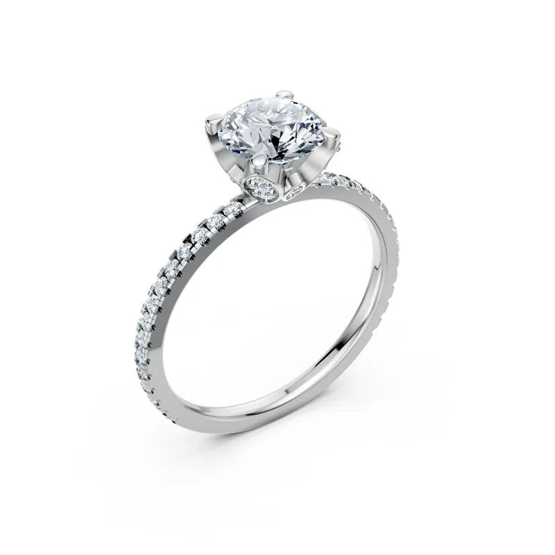 18K Gold Diamond Engagement Ring (LX43) – Rings by Ivanka & Co