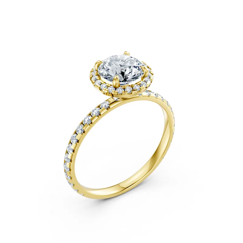 18K Gold Diamond Engagement Ring (LX45) – Rings by Ivanka & Co