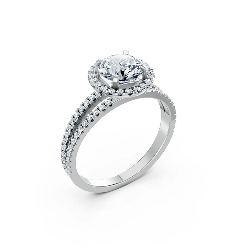 18K Gold Diamond Engagement Ring (LX46) – Rings by Ivanka & Co