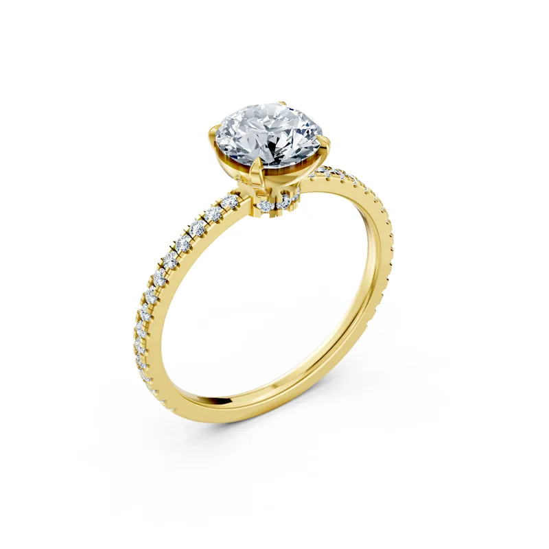 18K Gold Diamond Engagement Ring (LX47) – Rings by Ivanka & Co