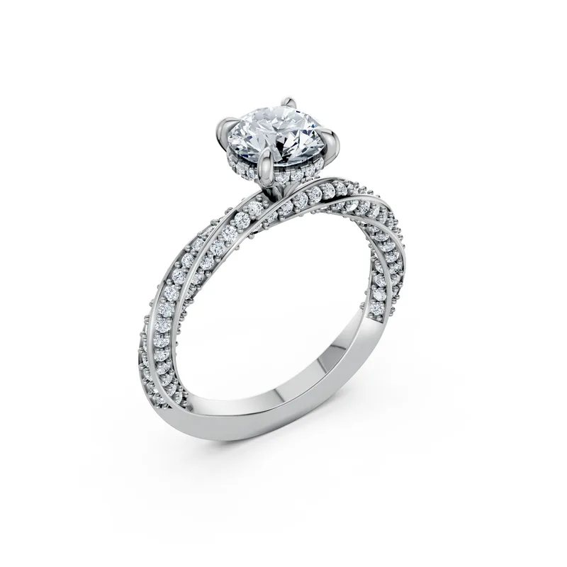 18K Gold Diamond Engagement Ring (LX51) – Rings by Ivanka & Co