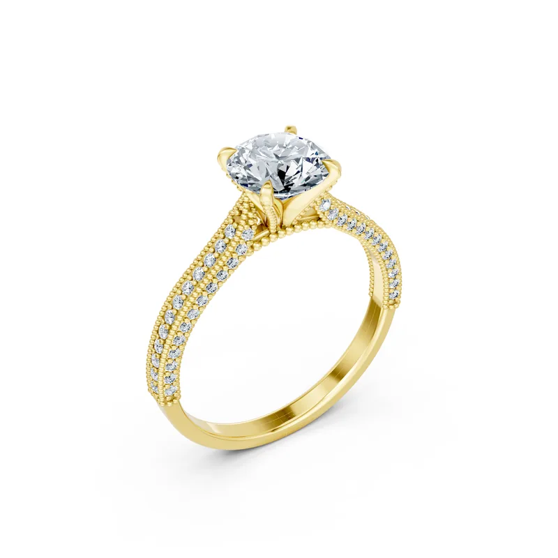 18K Gold Diamond Engagement Ring (LX52) – Rings by Ivanka & Co