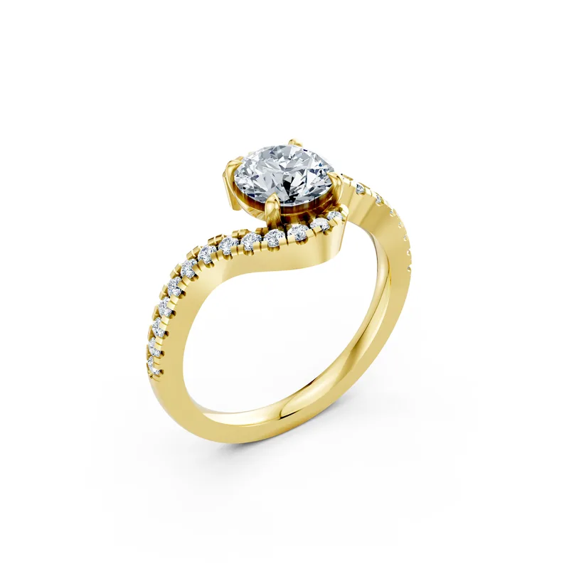 18K Gold Diamond Engagement Ring (LX53) – Rings by Ivanka & Co