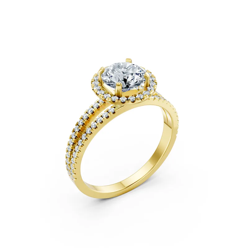 18K Gold Diamond Engagement Ring (LX5C) – Rings by Ivanka & Co
