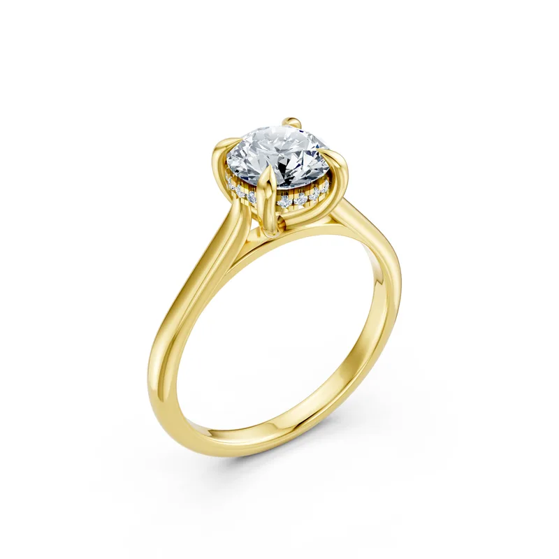 18K Gold Diamond Engagement Ring (LX64) – Rings by Ivanka & Co