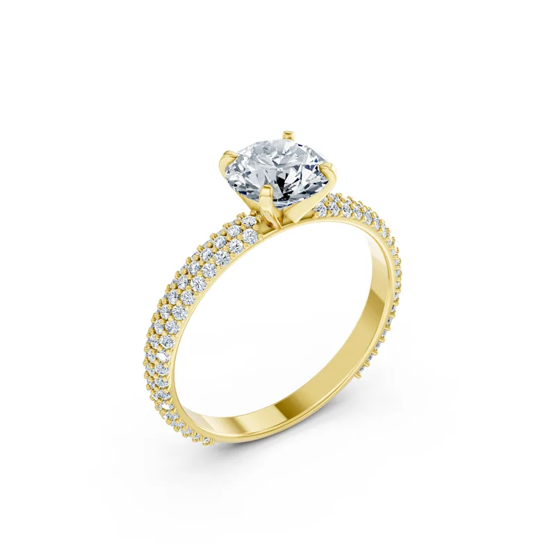 18K Gold Diamond Engagement Ring (LX6C) – Rings by Ivanka & Co
