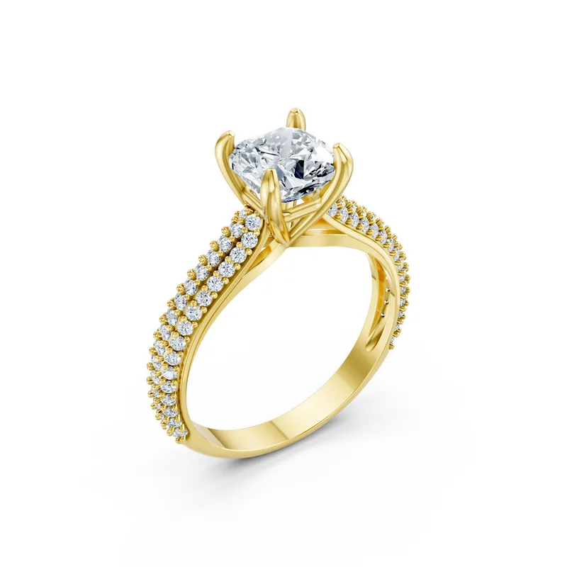 18K Gold Diamond Engagement Ring (MR15) – Rings by Ivanka & Co