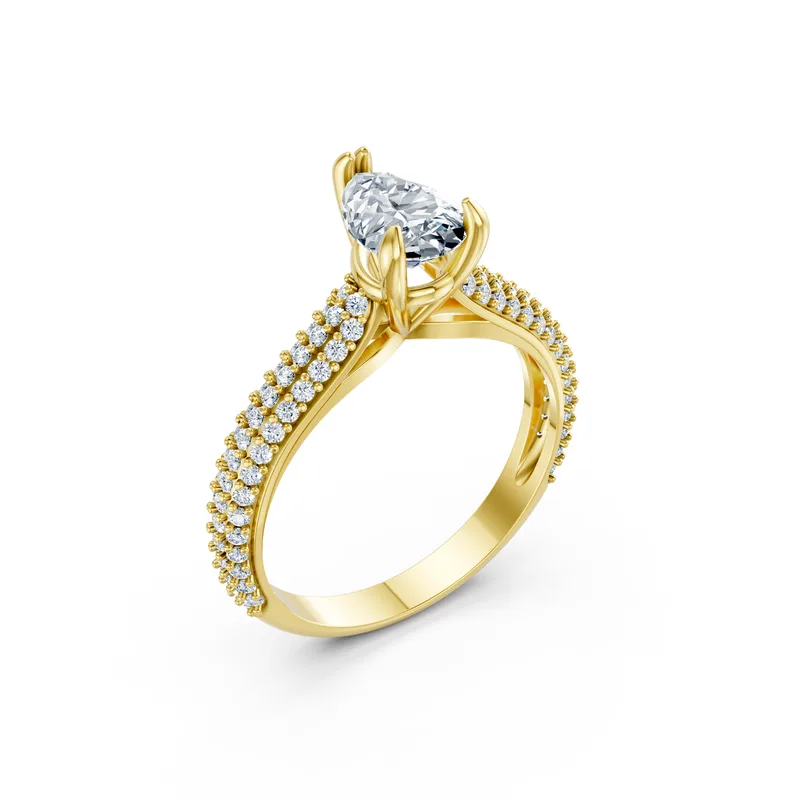 18K Gold Diamond Engagement Ring (MR16) – Rings by Ivanka & Co