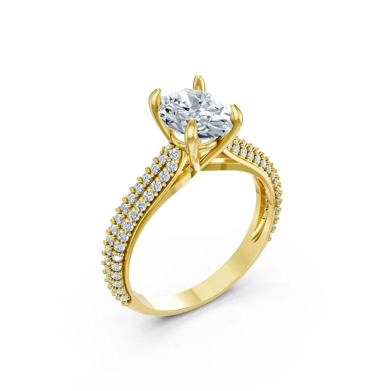 18K Gold Diamond Engagement Ring (MR17) – Rings by Ivanka & Co
