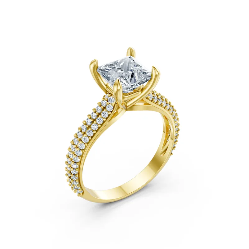 18K Gold Diamond Engagement Ring (MR19) – Rings by Ivanka & Co