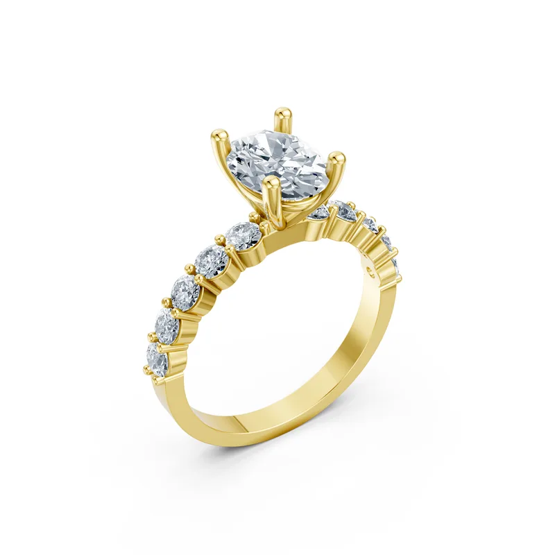 18K Gold Diamond Engagement Ring (MR24) – Rings by Ivanka & Co