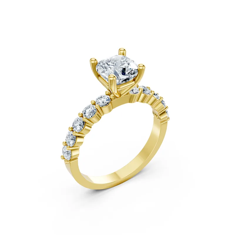 18K Gold Diamond Engagement Ring (MR25) – Rings by Ivanka & Co