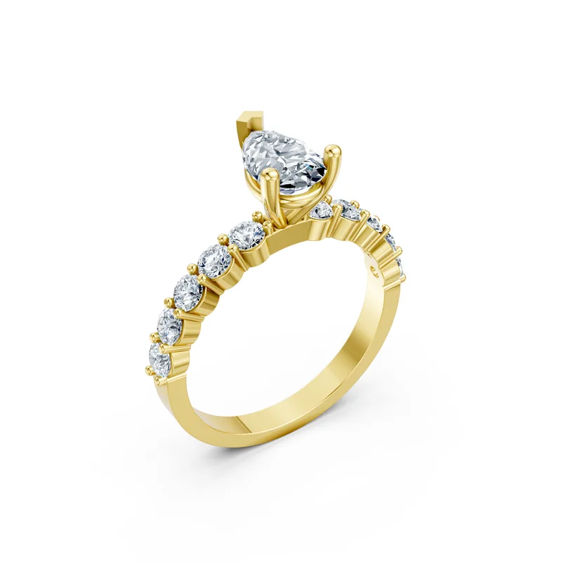 18K Gold Diamond Engagement Ring (MR26) – Rings by Ivanka & Co