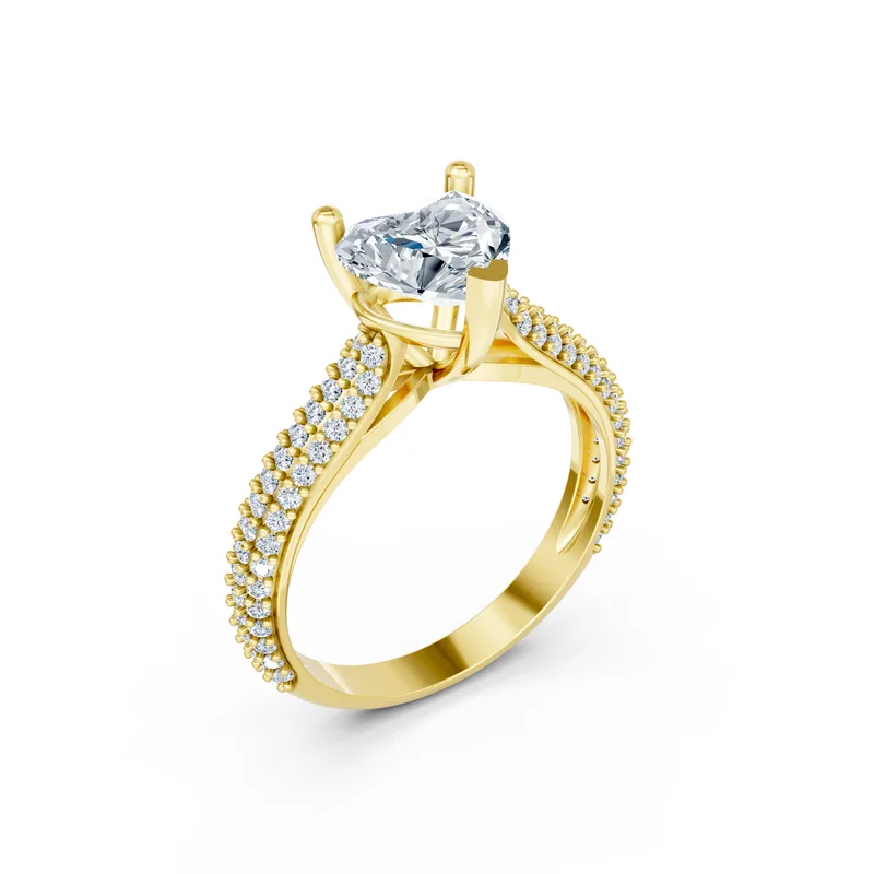 18K Gold Diamond Engagement Ring (MR32) – Rings by Ivanka & Co