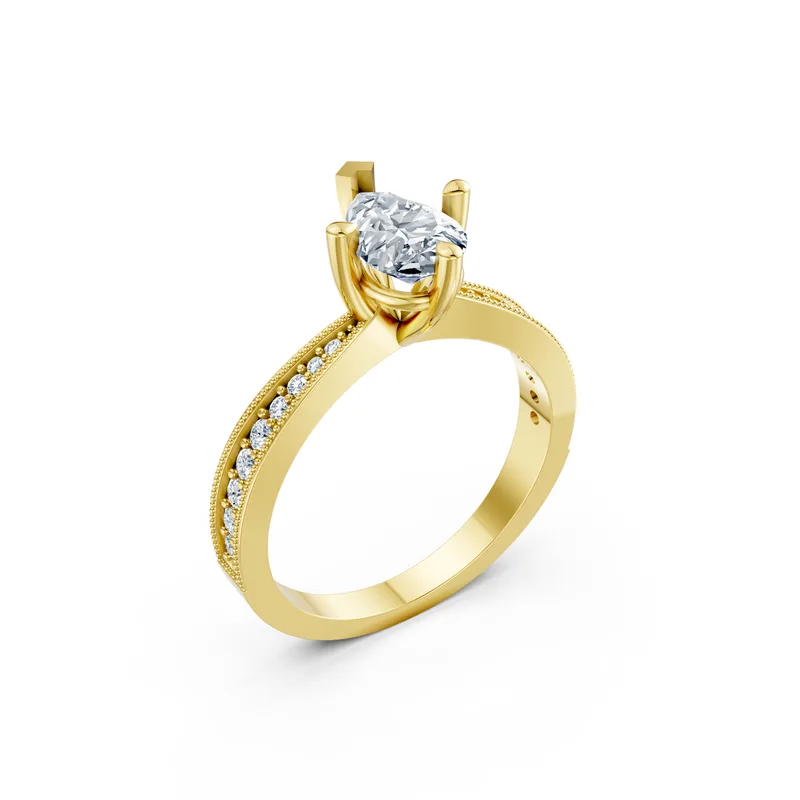 18K Gold Diamond Engagement Ring (MR8) – Rings by Ivanka & Co