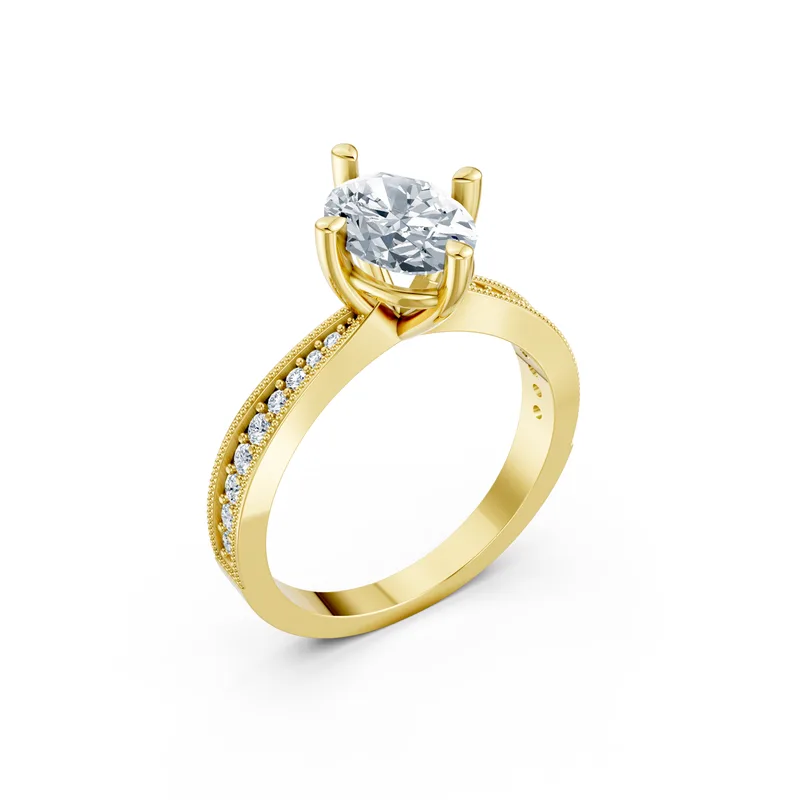 18K Gold Diamond Engagement Ring (MR9) – Rings by Ivanka & Co
