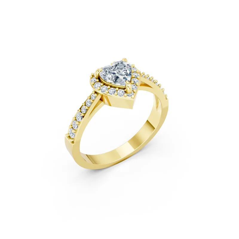 18K Gold Diamond Engagement Ring (R11) – Rings by Ivanka & Co