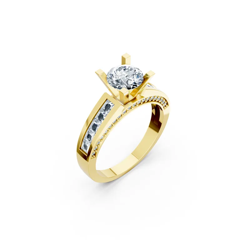 18K Gold Diamond Engagement Ring (R202) – Rings by Ivanka & Co