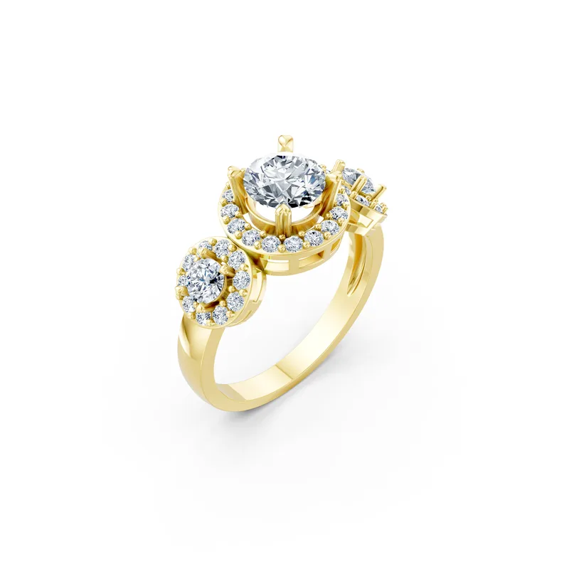 18K Gold Diamond Engagement Ring (R213) – Rings by Ivanka & Co