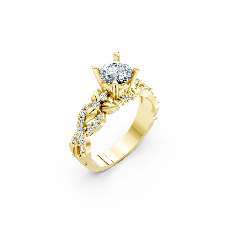 18K Gold Diamond Engagement Ring (R218) – Rings by Ivanka & Co