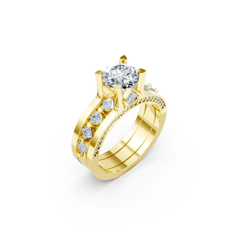 18K Gold Diamond Engagement Ring (R221) – Rings by Ivanka & Co