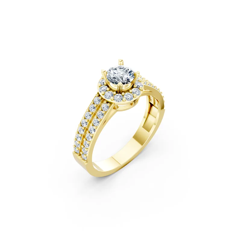 18K Gold Diamond Engagement Ring (R223) – Rings by Ivanka & Co