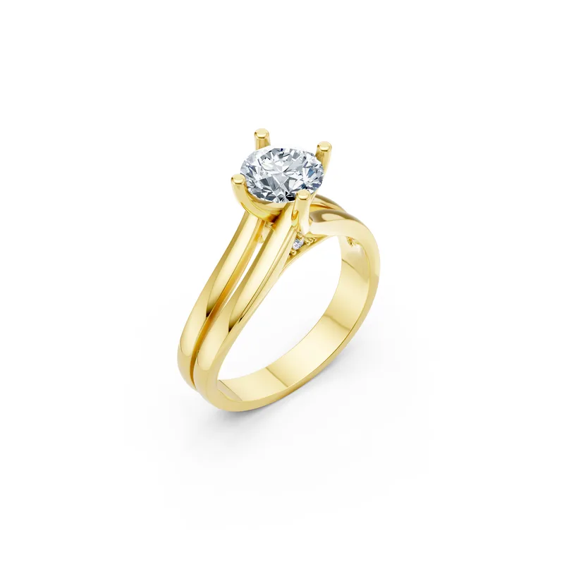 18K Gold Diamond Engagement Ring (R225) – Rings by Ivanka & Co