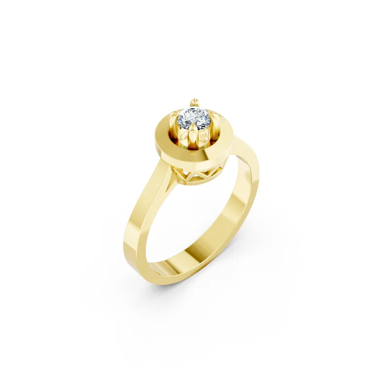 18K Gold Diamond Engagement Ring (R235) – Rings by Ivanka & Co