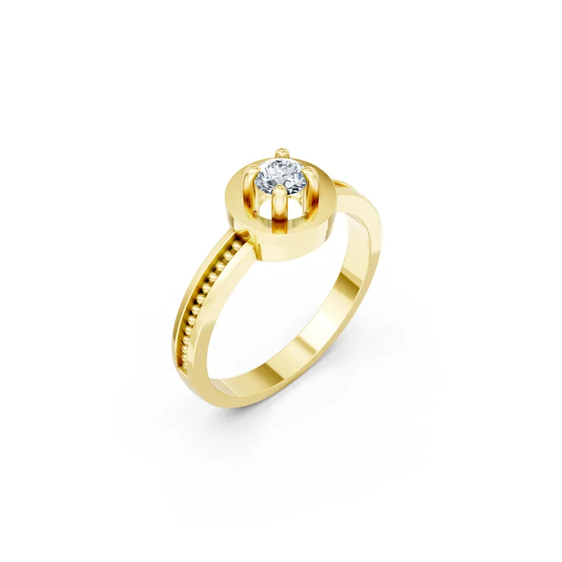 18K Gold Diamond Engagement Ring (R241) – Rings by Ivanka & Co