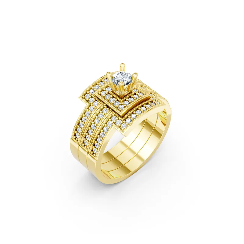 18K Gold Diamond Engagement Ring (R242) – Rings by Ivanka & Co