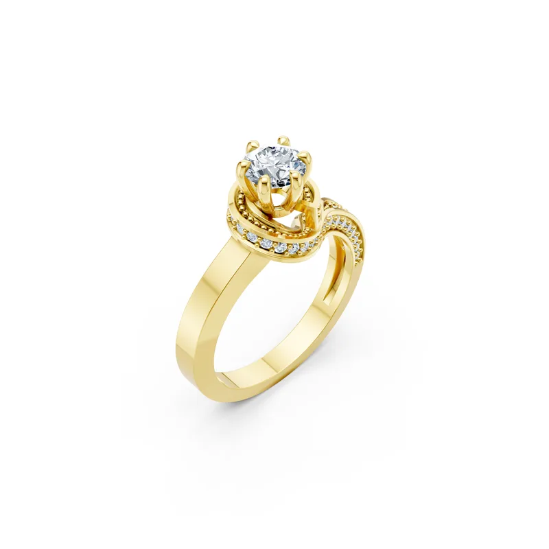 18K Gold Diamond Engagement Ring (R252) – Rings by Ivanka & Co