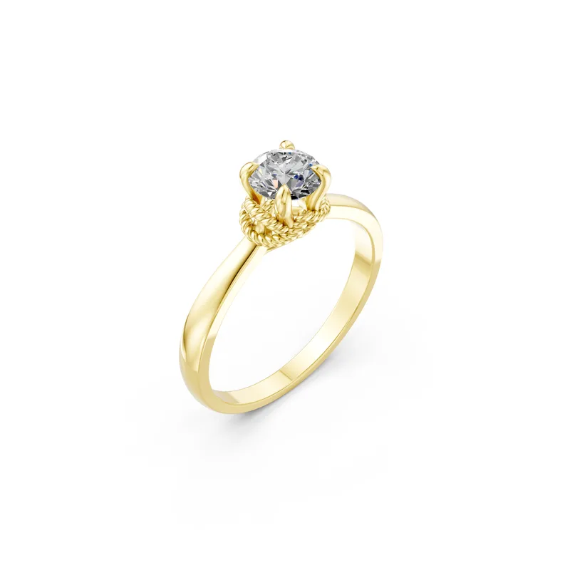 18K Gold Diamond Engagement Ring (R257) – Rings by Ivanka & Co