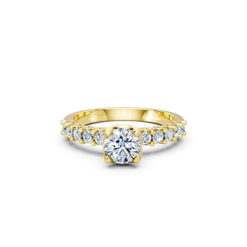 18K Gold Diamond Engagement Ring (R258) – Rings by Ivanka & Co