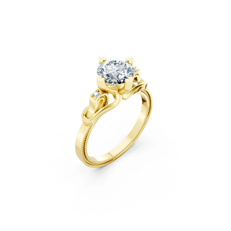 18K Gold Diamond Engagement Ring (R259) – Rings by Ivanka & Co