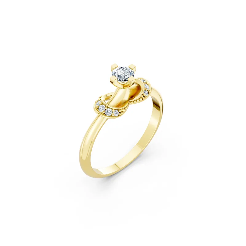 18K Gold Diamond Engagement Ring (R260) – Rings by Ivanka & Co