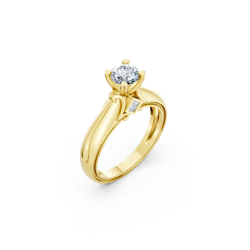 18K Gold Diamond Engagement Ring (R261) – Rings by Ivanka & Co