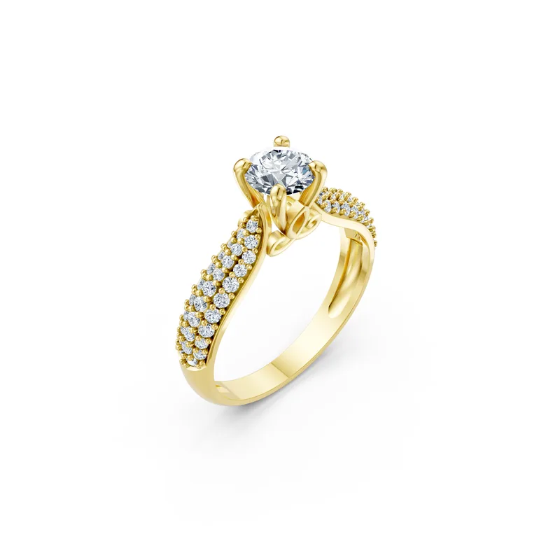 18K Gold Diamond Engagement Ring (R262) – Rings by Ivanka & Co