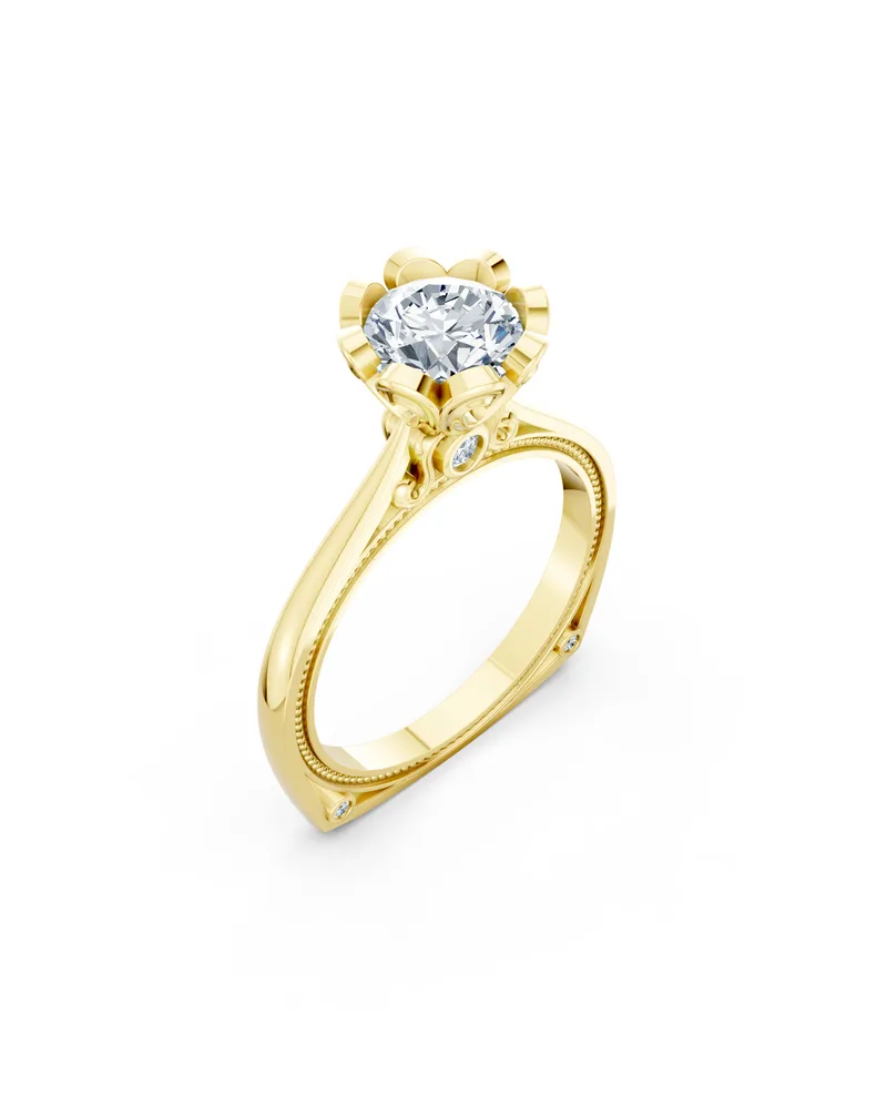 18K Gold Diamond Engagement Ring (R263) – Rings by Ivanka & Co