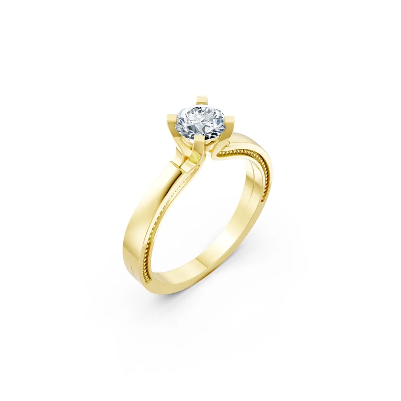 18K Gold Diamond Engagement Ring (R265) – Rings by Ivanka & Co