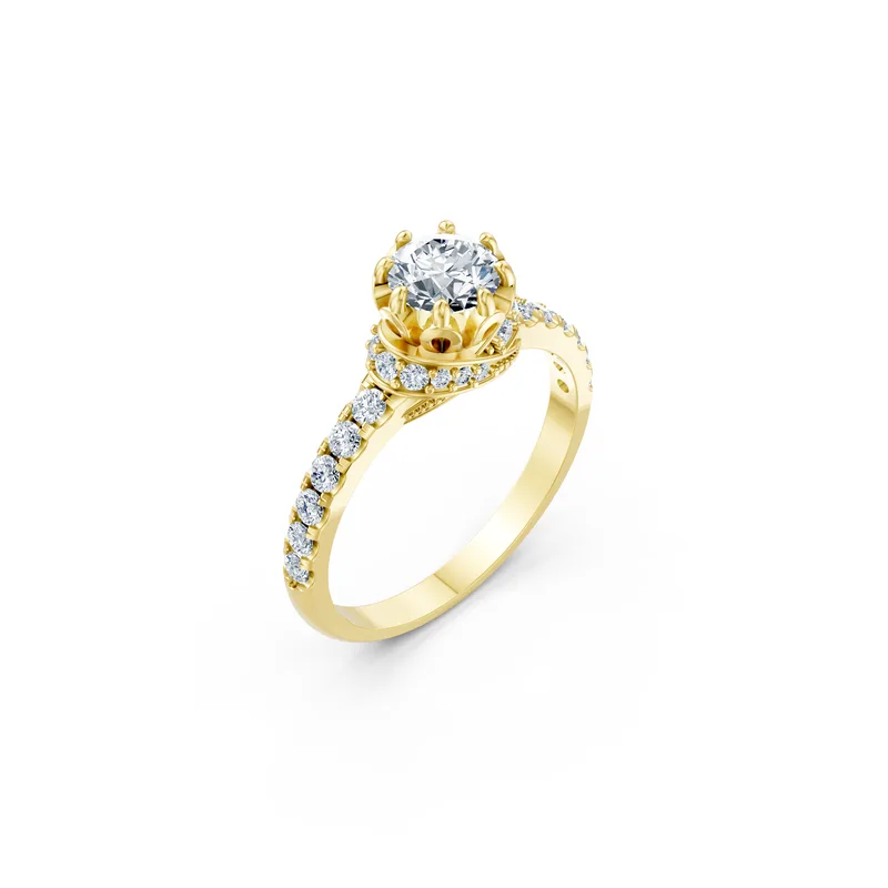 18K Gold Diamond Engagement Ring (R267) – Rings by Ivanka & Co