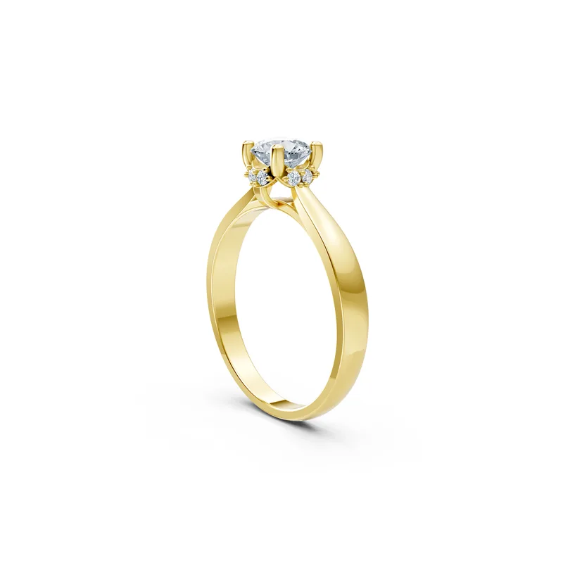 18K Gold Diamond Engagement Ring (R268) – Rings by Ivanka & Co