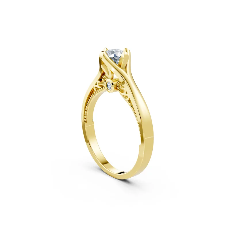 18K Gold Diamond Engagement Ring (R277) – Rings by Ivanka & Co