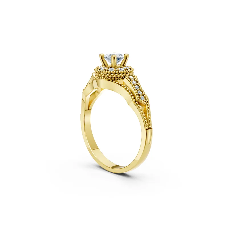 18K Gold Diamond Engagement Ring (R283) – Rings by Ivanka & Co