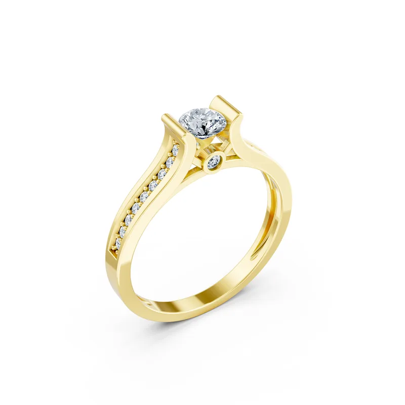 18K Gold Diamond Engagement Ring (R286) – Rings by Ivanka & Co