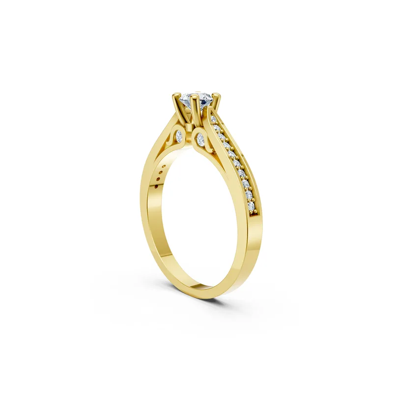 18K Gold Diamond Engagement Ring (R288) – Rings by Ivanka & Co