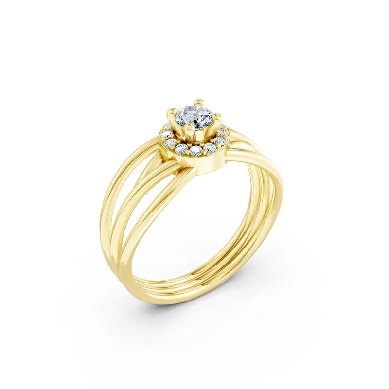18K Gold Diamond Engagement Ring (R292) – Rings by Ivanka & Co