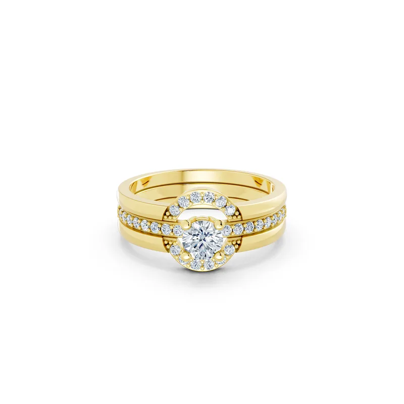 18K Gold Diamond Engagement Ring (R293   3 color) – Rings by Ivanka & Co