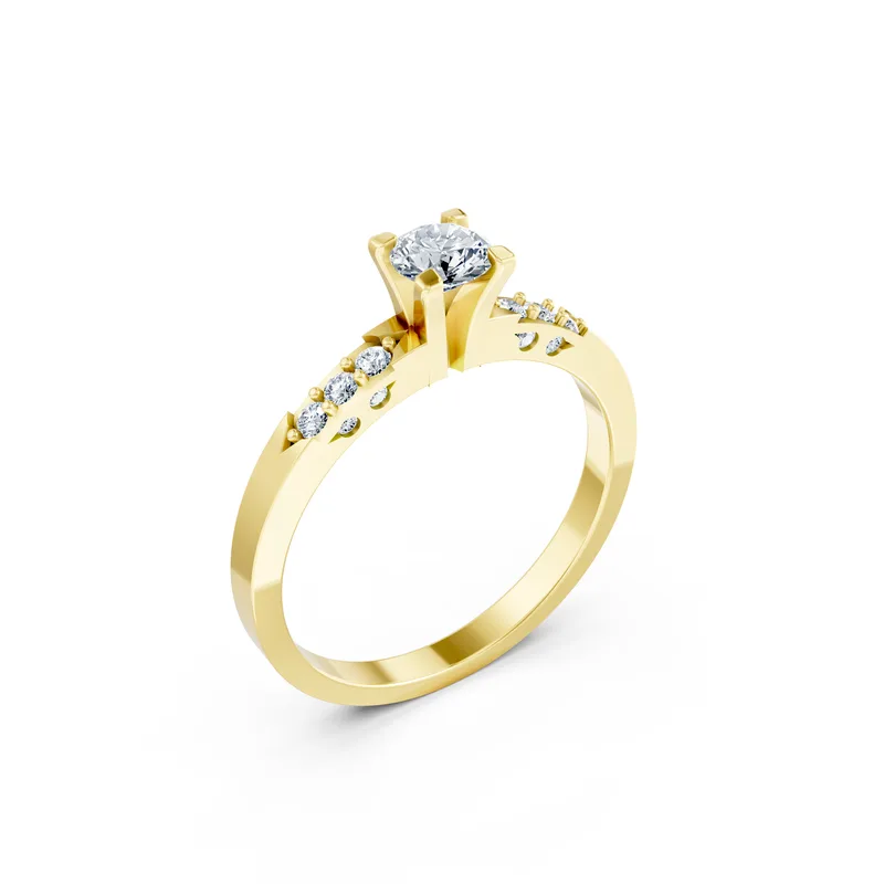 18K Gold Diamond Engagement Ring (R296) – Rings by Ivanka & Co