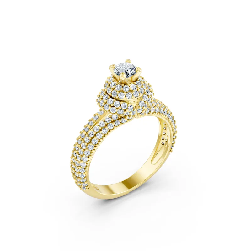 18K Gold Diamond Engagement Ring (R297) – Rings by Ivanka & Co